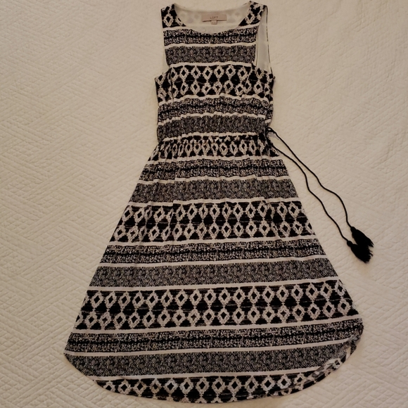 LOFT ikat print sleeveless midi dress - Picture 3 of 6